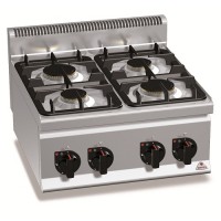 Плита газовая с 4 конфорками  с автоподжигом ggmgastro GHB663P